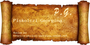Piskolczi Georgina névjegykártya